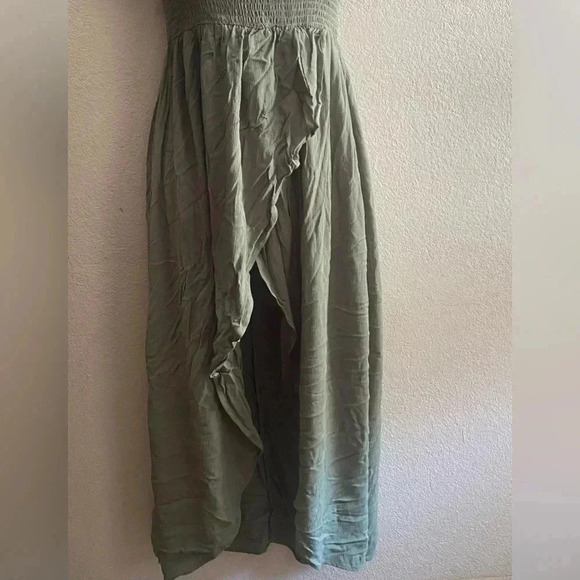 🆕Faded Rose Olive Off Shoulder Asymmetrical Dress M🆕 - Picture 6 of 9